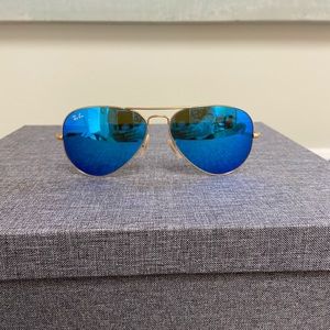 Ray-Ban aviator blue lenses